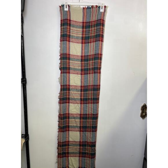 Plaid Blanket Scarf Cozy Chic Flannel Soft Wrap Fall Fringe Shawl Academia - Picture 6 of 11